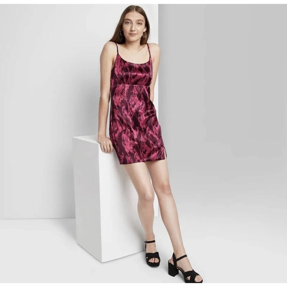 Women's Notch Slip Dress - Wild Fable™ - Purple Swirl - Size S